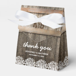 Rustic Country Baby's Breath Floral Wedding Bedankdoosjes