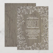 Rustic Country Baby's Breath Vrijgezellenfeest Kaart (Voorkant / Achterkant)