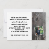 Rustic Country Barn Afstuderen Kaart (Achterkant)