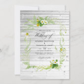 Rustic Country Barn Greenery Wedding Foto Kaart (Voorkant)