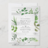 Rustic Country Barn Greenery Wedding Photo Invitat Kaart (Voorkant)