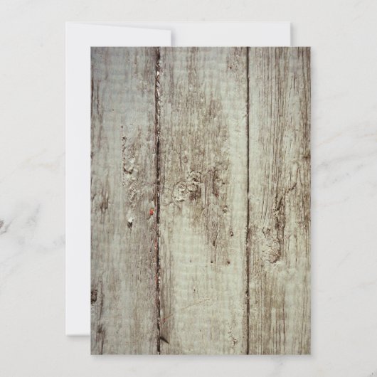 Rustic Country Barn Hoefijzer Wedding Invitations Kaart (Achterkant)