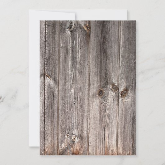 Rustic Country Barn met Blauwgroen Blue Daisies We Kaart (Achterkant)