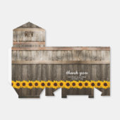 Rustic Country Barn Sunflower Wedding Bedankdoosjes (Uitgevouwen)