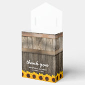 Rustic Country Barn Sunflower Wedding Bedankdoosjes (Geopend)