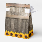 Rustic Country Barn Sunflower Wedding Bedankdoosjes (Achterkant)