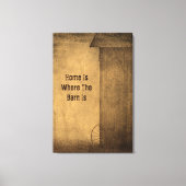 Rustic Country Barn Texture Home Phrase Canvas Afdruk (Voorkant)