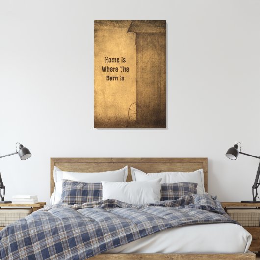 Rustic Country Barn  Texture Home Phrase Canvas Afdruk (Insitu (Slaapkamer))