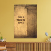 Rustic Country Barn Texture Home Phrase Canvas Afdruk (Insitu (Woonkamer))