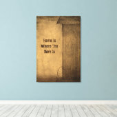 Rustic Country Barn Texture Home Phrase Canvas Afdruk (Insitu (Houten vloer))