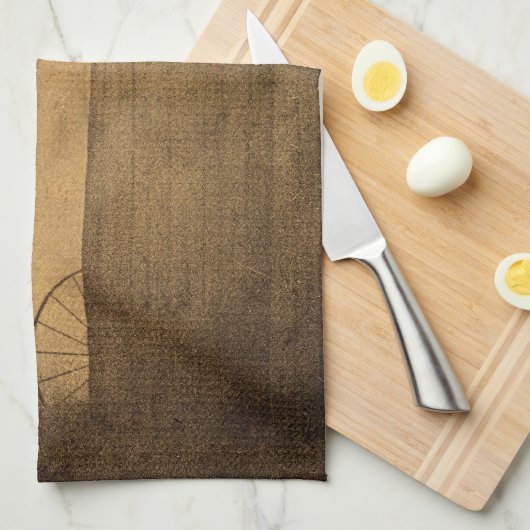 Rustic Country Barn  Texture Home Phrase Theedoek (Quarter Fold)