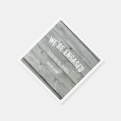 Rustic Country Barn We zijn verloofd met een grijs Servet (Hoek)