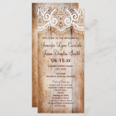Rustic Country Barn Wood Custom Wedding Programs Programmakaart (Voorkant / Achterkant)