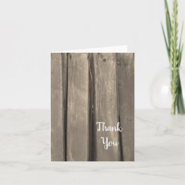 Rustic Country Barn Wood Dank je Bedankkaart