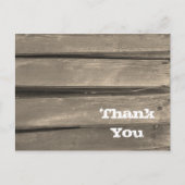 Rustic Country Barn Wood Dank je Briefkaart (Voorkant)