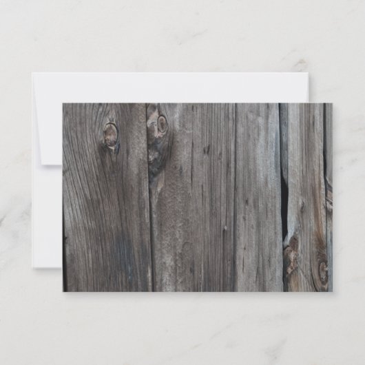 Rustic Country Barn Wood en Daisies Reactie RSVP Kaartje (Achterkant)