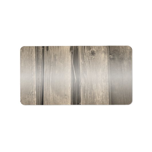 Rustic Country Barn Wood Etiket (Voorkant)