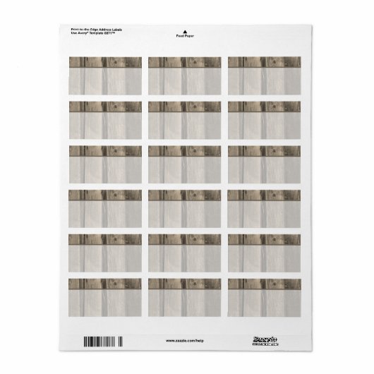 Rustic Country Barn Wood Etiket (Full Sheet)