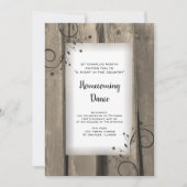 Rustic Country Barn Wood Homecoming Dance Kaart (Voorkant)