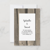 Rustic Country Barn Wood huwelijkskondiging Aankondiging (Voorkant)