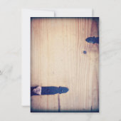 Rustic Country Barn Wood Latch Wedding Invitations Kaart (Achterkant)