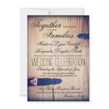 Rustic Country Barn Wood Latch Wedding Invitations