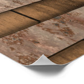 Rustic Country Barn Wood Weddenschap Welkom Poster (Hoek)