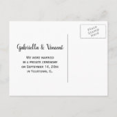 Rustic Country Barn Wood Wedding Foto Aankondigingskaart (Achterkant)