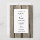Rustic Country Barn Wood Wedding Kaart (Voorkant)