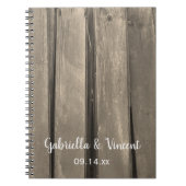 Rustic Country Barn Wood Wedding Notitieboek (Voorkant)