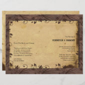 Rustic Country Barn Wood Wedding Programme (Voorkant / Achterkant)