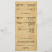 Rustic Country Barn Wood Wedding Programme Programmakaart (Achterkant)