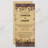 Rustic Country Barn Wood Wedding Programme Programmakaart (Voorkant / Achterkant)