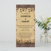 Rustic Country Barn Wood Wedding Programme Programmakaart (Staand voorkant)