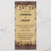 Rustic Country Barn Wood Wedding Programme Programmakaart (Voorkant)