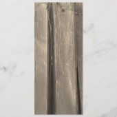 Rustic Country Barn Wood Wedding Programme Programmakaart (Achterkant)