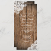 Rustic Country Barn Wood Wedding Programs Programmakaart (Voorkant / Achterkant)