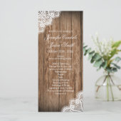 Rustic Country Barn Wood Wedding Programs Programmakaart (Staand voorkant)