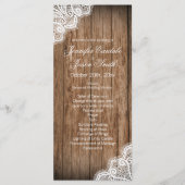 Rustic Country Barn Wood Wedding Programs Programmakaart (Voorkant)
