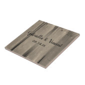 Rustic Country Barn Wood Wedding Tegeltje (Zijkant)