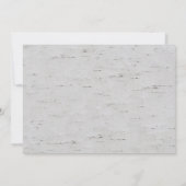Rustic Country Birch Tree Baby's Breath Wedding Kaart (Achterkant)