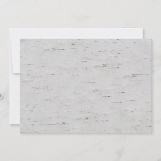 Rustic Country Birch Tree Baby's Breath Wedding Kaart (Achterkant)