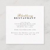 Rustic Country Blackberry Herfst Autumn Wreath Vierkante Visitekaartje (Achterkant)