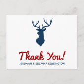 Rustic Country Blue Deer en Mountain Hartelijk dan Briefkaart (Voorkant)