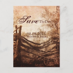 Rustic Country boerderij Wedding Save the Date Aankondigingskaart