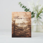Rustic Country boerderij Wedding Save the Date Aankondigingskaart (Staand voorkant)