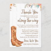 Rustic Country Boots Vrijgezellenfeest Bedankt Car Menu (Voorkant)