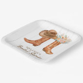 Rustic Country Boots Vrijgezellenfeest Custom Papieren Bordje (Gebogen)