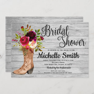 Rustic Country Bridal Western Boho Vrijgezellenfee Kaart