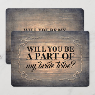 Rustic Country Bridesmaid / Maid of Honor proposal Kaart
